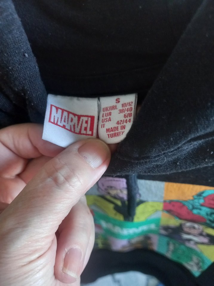 Siyah Marvel Baskılı Kapüşonlu Sweatshirt - Görsel 3