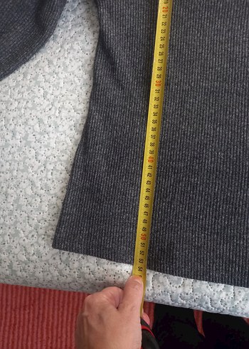 Oasis Düğmeli Gri Yüksek Yaka Kadın Kazak - Görsel 6