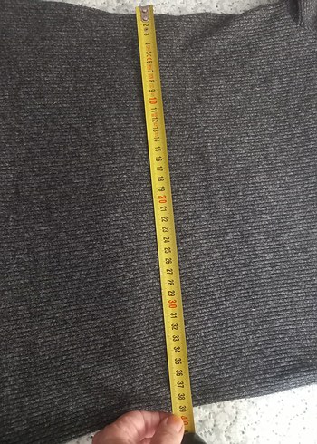 Oasis Düğmeli Gri Yüksek Yaka Kadın Kazak - Görsel 5