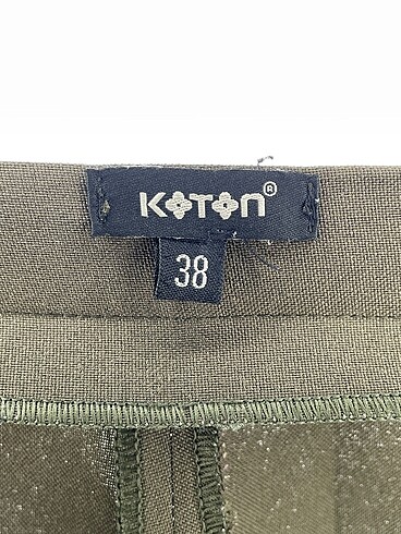 38 Beden yeşil Renk Koton Kumaş Pantolon %70 İndirimli.