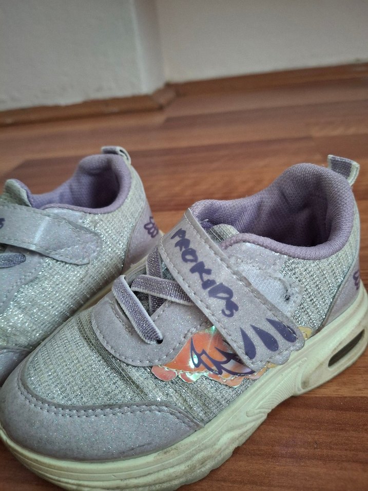 Kız Çocuk Gri Yılan Desenli Spor Ayakkabı - Görsel 2