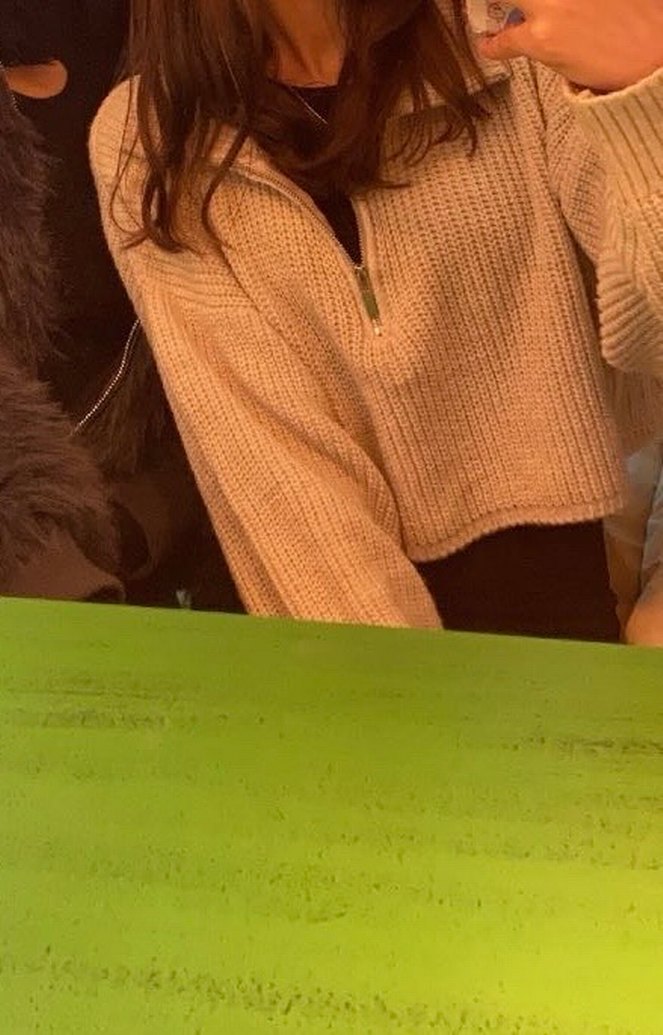 Bej Yarım Fermuarlı Örgü Kadın Kazak - Görsel 3