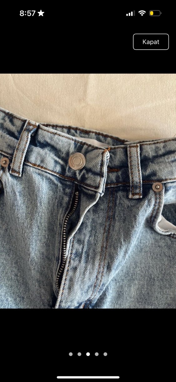 Gri Midi Boy Normal Kesim Kadın Kot Pantolon - Görsel 3