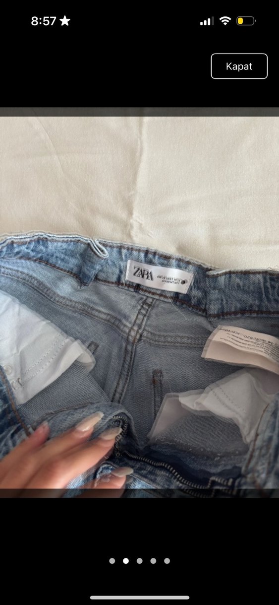 Gri Midi Boy Normal Kesim Kadın Kot Pantolon - Görsel 2