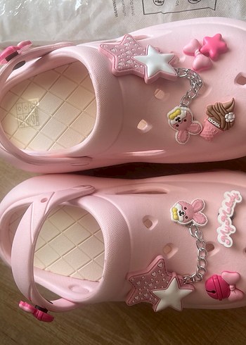 36 Beden Pembe Platform Topuklu Kadın Crocs
