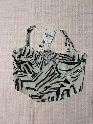 Stradivarius zebra tül korse büstiyer