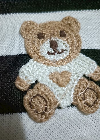 Kız Çocuk Siyah Beyaz Çizgili Tişört - Görsel 2