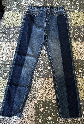 lacivert şeritli skinny jean
