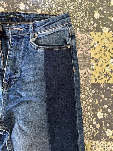 36 Beden lacivert şeritli skinny jean