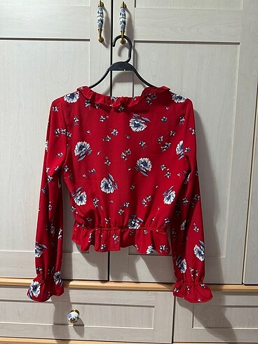 36 Beden h&m kırmızı şık üst bluz