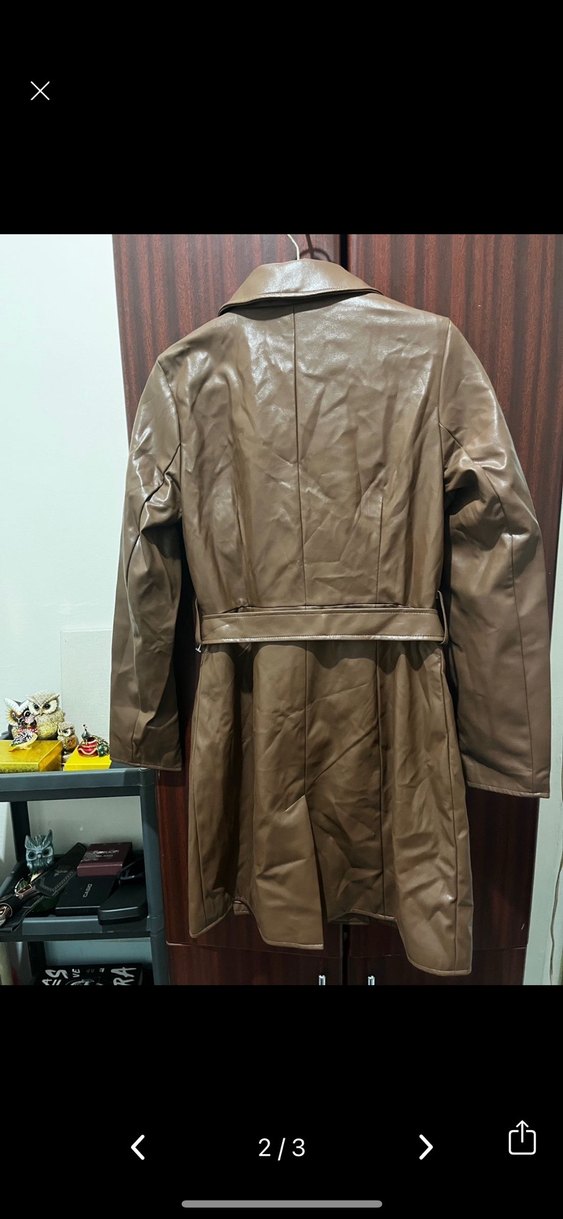 H&M Trençkot Vegan Deri - Görsel 2