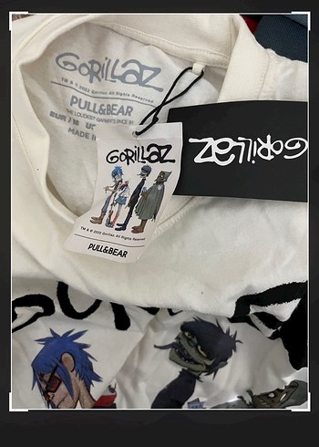 Pull&Bear X Gorillaz Koleksiyon T-shirt - Görsel 3