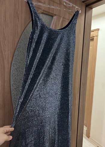 Gri Metalik elbise - Görsel 3