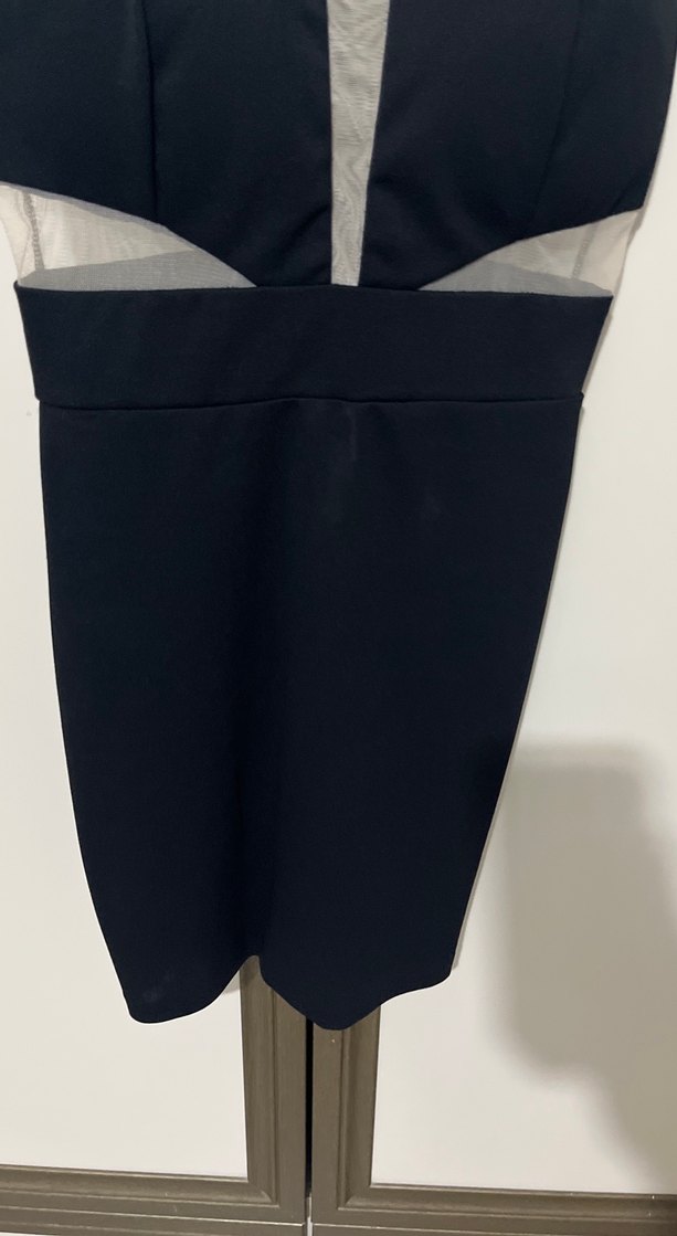 Siyah Askılı Mini Elbise - Görsel 3