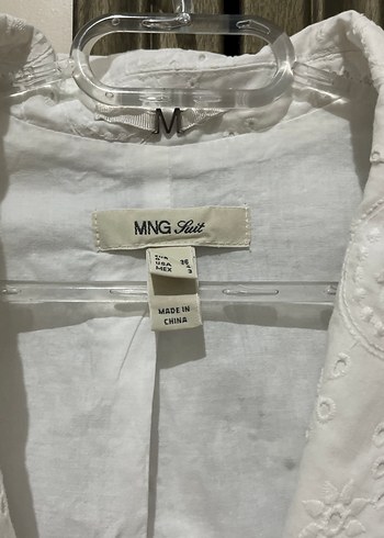 Düğmeli Beyaz Kadın Blazer Ceket - Görsel 3