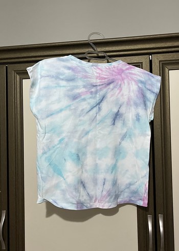 Kız Çocuk Pastel Renkli Tie-Dye Tişört - Görsel 3