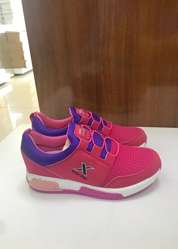 30 Beden Pembe Çocuk Spor Ayakkabı Velcro Bağcıklı