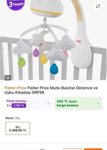 Fisher-Price Mutlu Bulutlar Bebek Dönencesi