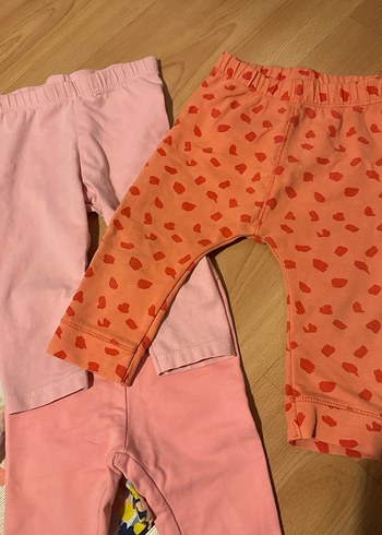 Kız Çocuk Pamuklu Elastik Bel Tayt Seti - Görsel 3