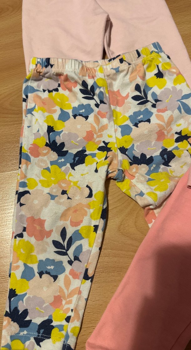 Kız Çocuk Pamuklu Elastik Bel Tayt Seti - Görsel 2