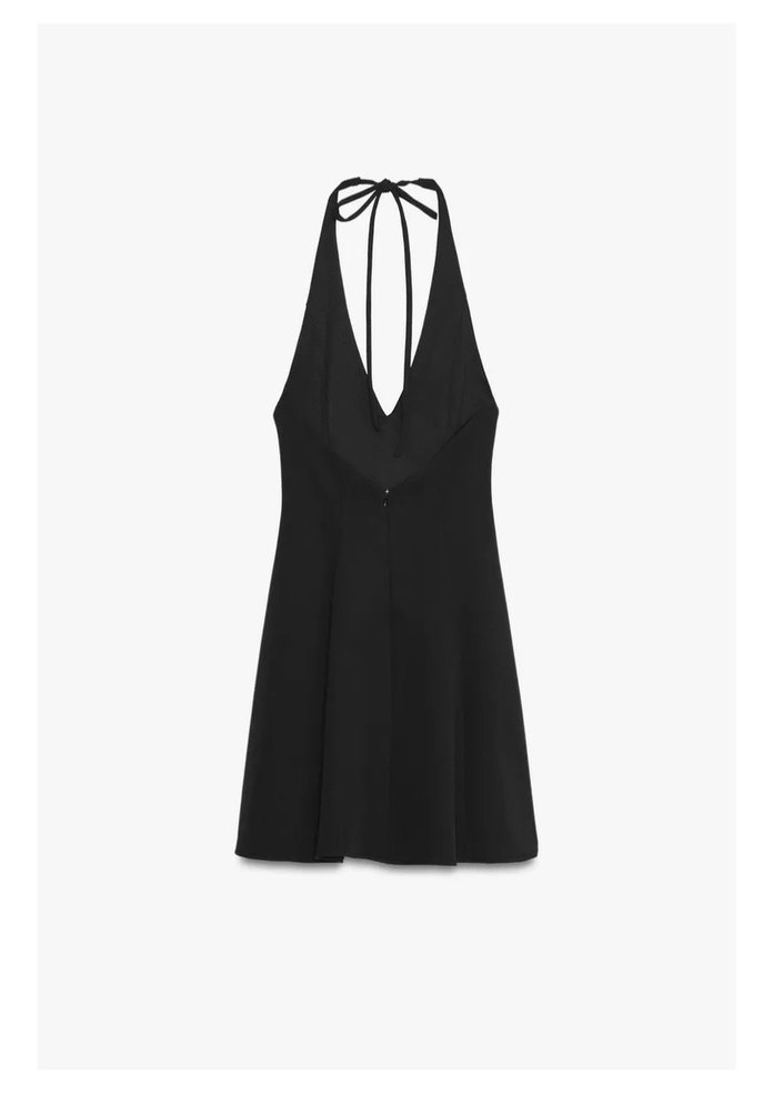 Zara V Yaka Askılı Midi Elbise - Görsel 2