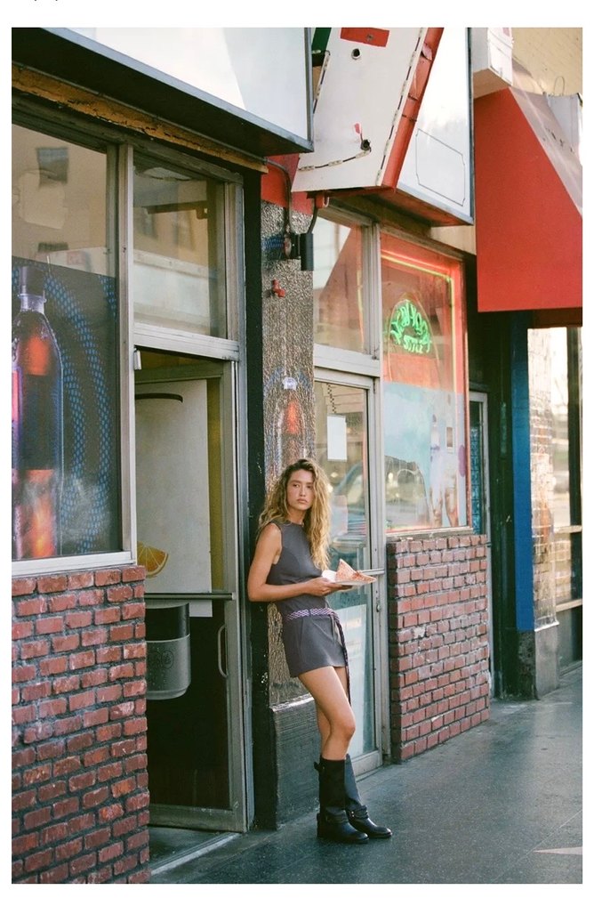 Zara Gri Mini Elbise - Görsel 3