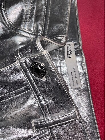 Bershka Bershka Parlak Deri Pantolon