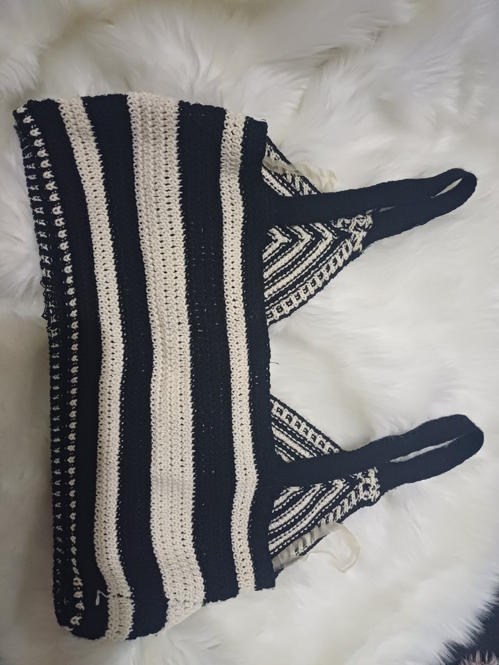 Bohem Gri Çok Renkli Örgü Büstiyer - Görsel 2