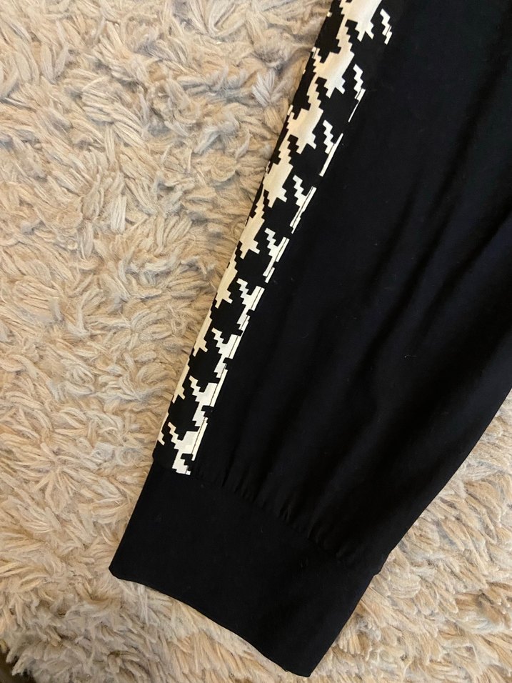 Pink siyah pantolon  kaza ayağı desenli - Görsel 5