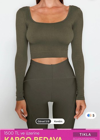 Trendyol & Milla Trendyolmilla Kadın Uzun Kollu Crop Top