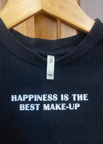 Kadın siyah baskılı kısa kollu tişört - Görsel 2