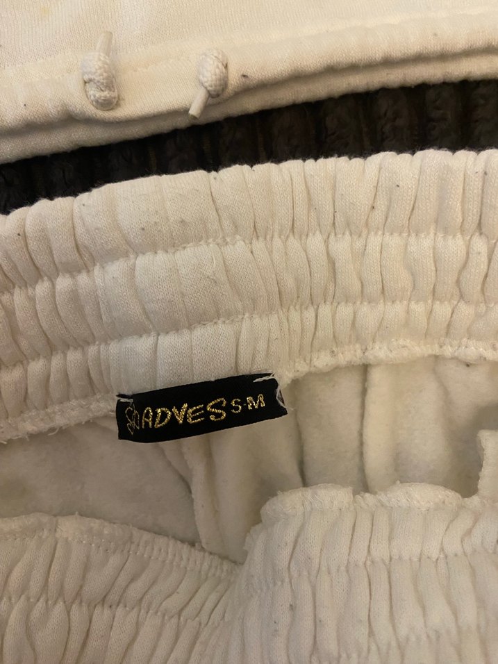 Beyaz Bol Kesim Eşofman Takımı - Görsel 5