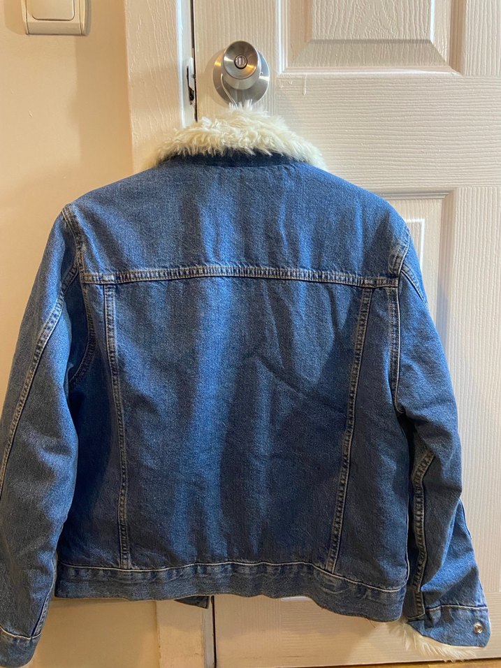 Topshop Kürklü Kot Ceket - Görsel 5