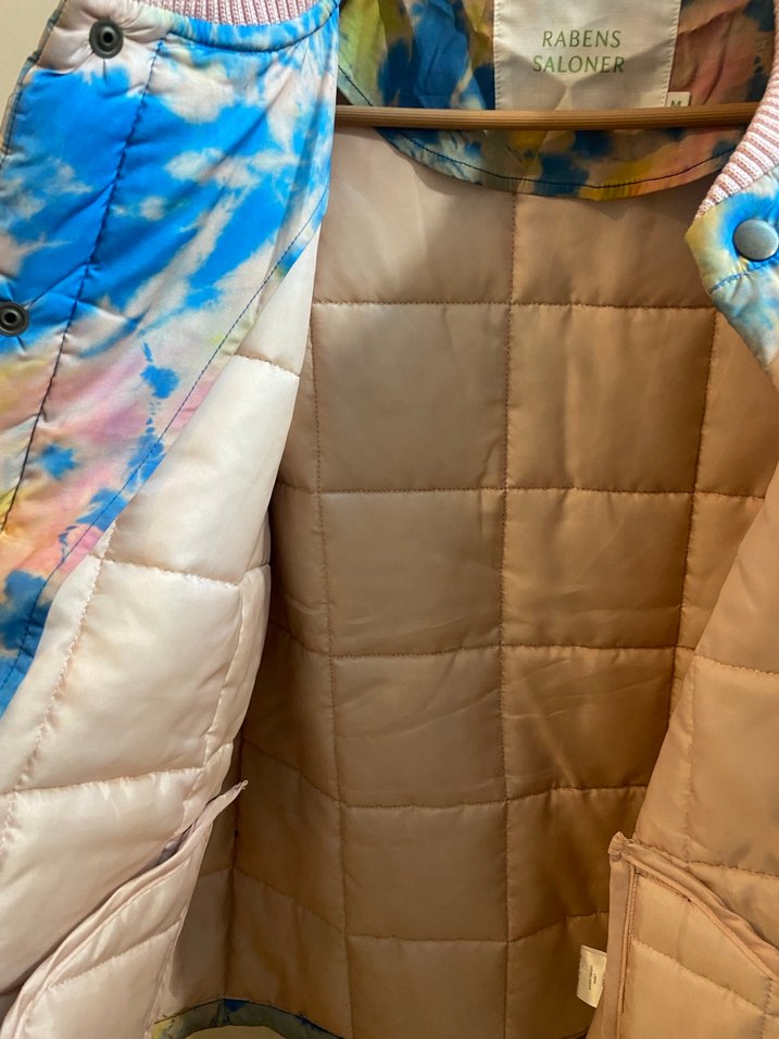 Kadın Çok Renkli Batik Desenli Düğmeli Ceket Mont - Görsel 3