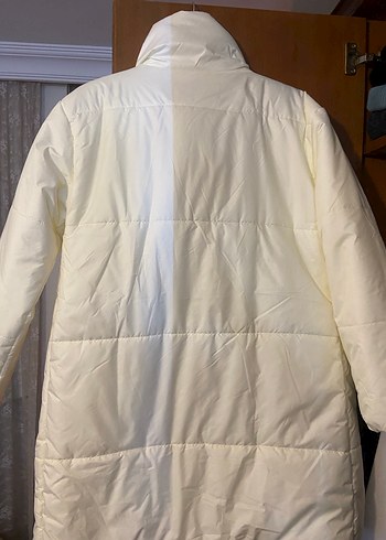 Kırık beyaz Şişme Mont - Görsel 5