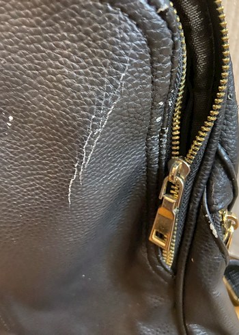 siyah deri sırt çantası - Görsel 3