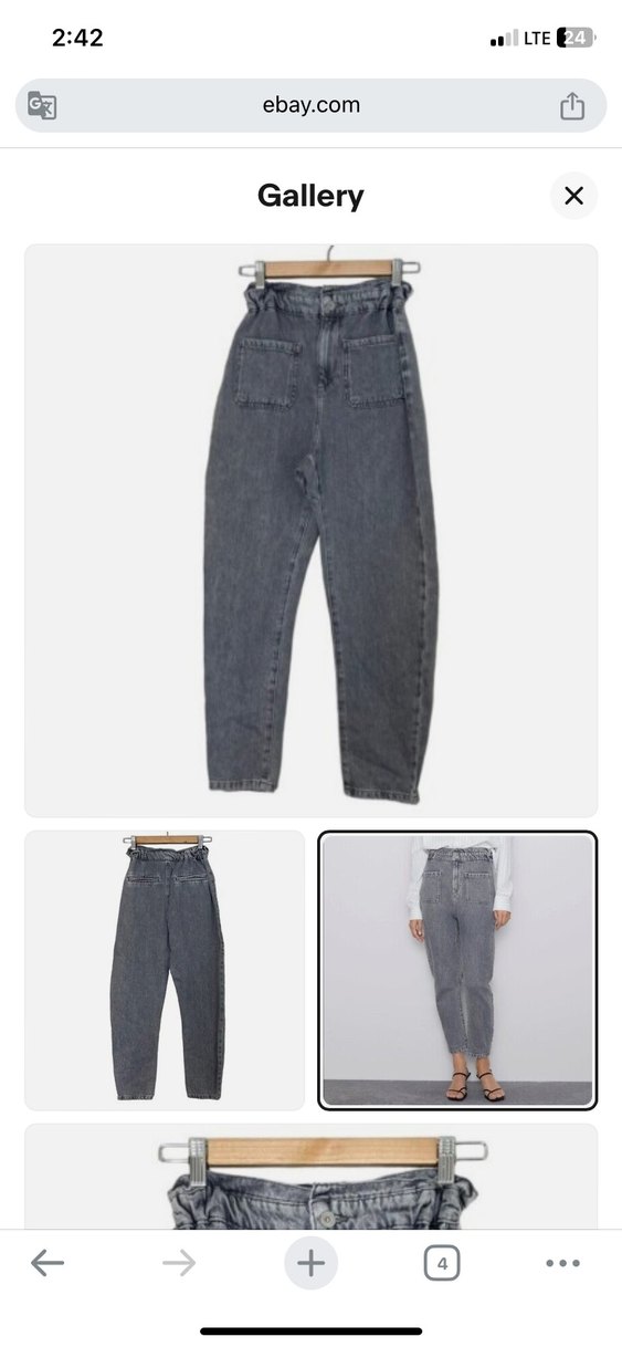 Gri Kadın Kot Pantolon - Görsel 4