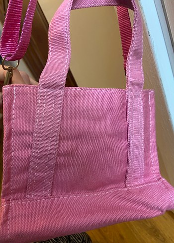 Pembe Canvas Kadın Çantası - Görsel 5