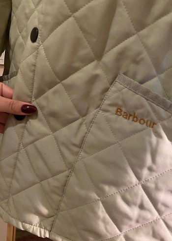 BARBOUR Düğmeli, Midi Boy, Rahat Kesim Bej Kadın Ceket - Görsel 3