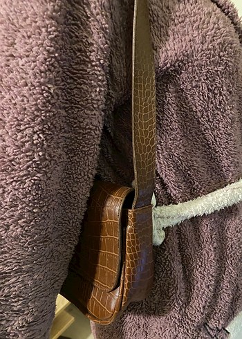 Kahverengi Deri Krokodil Desenli Kadın Çanta - Görsel 2