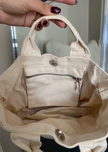 Beyaz Pamuk Kadın Çanta MANUKA - Görsel 3