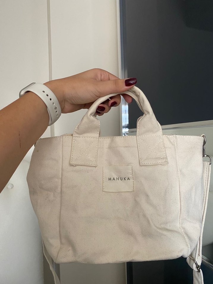 Beyaz Pamuk Kadın Çanta MANUKA - Görsel 2