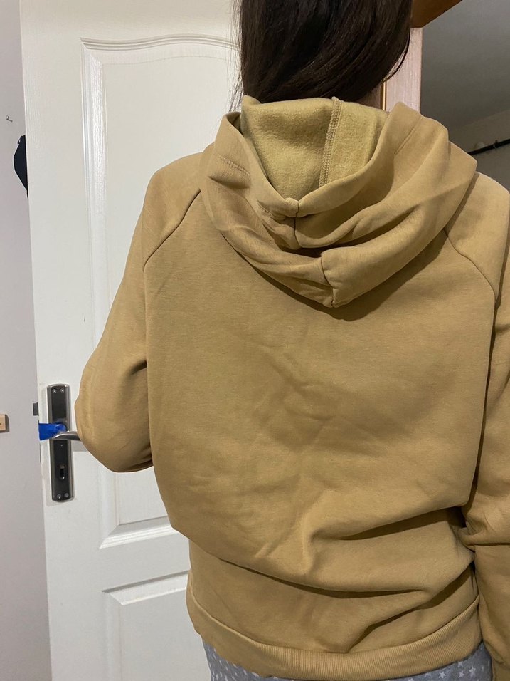 Kadın Bej Kapüşonlu Sweatshirt - Görsel 2