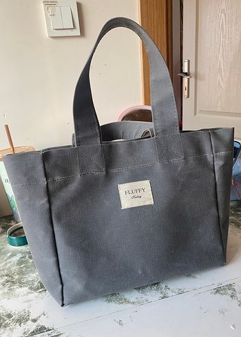 Diğer Gri Mumlu Canvas Kadın Çantası