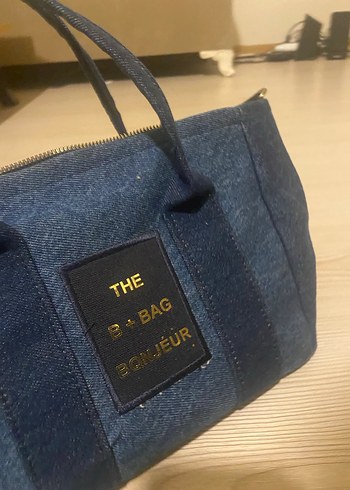 Lacivert Denim Fermuarlı Kadın Çantası - Görsel 2