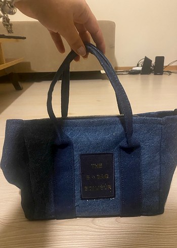 Lacivert Denim Fermuarlı Kadın Çantası - Görsel 3