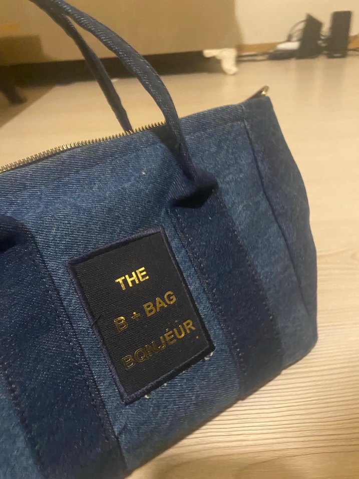 Lacivert Denim Fermuarlı Kadın Çantası - Görsel 2