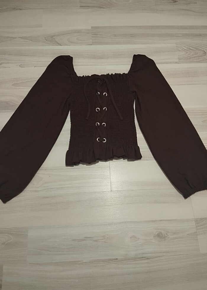 Balon kollu bluz - Görsel 2