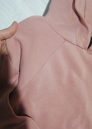 Addax Pembe Kapüşonlu Salaş Sweatshirt