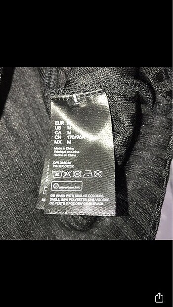 m Beden H&M marka siyah üst